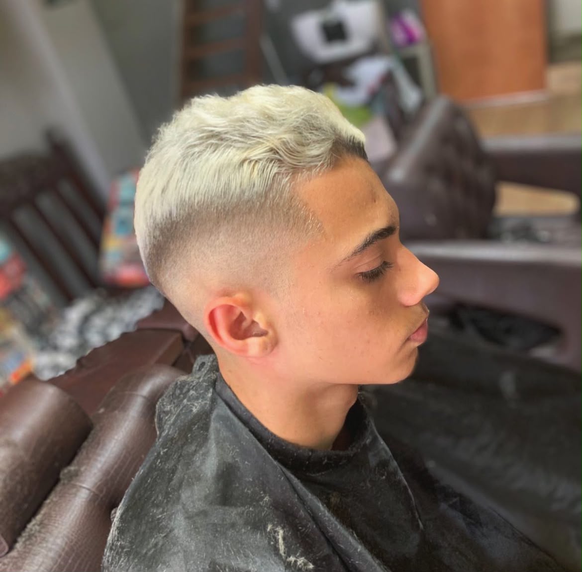 Corte platinado com degradê