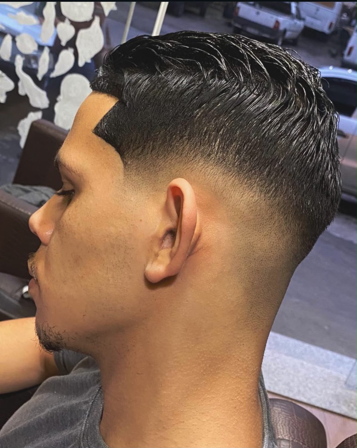Corte social com degradê e acabamento